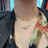 925 Silver U-shaped Pendant Necklace Christmas Gift for Women