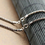 S925 Sterling Silver Necklace Vintage Chain Retro Thai Silver Hypoallergenic