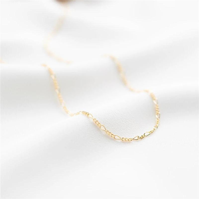 14K Filled Chain Necklace Minimalism Choker Boho Pendants Women Jewelry