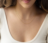 14K Filled Chain Necklace Minimalism Choker Boho Pendants Women Jewelry