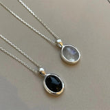 925 Silver Opal Necklace for Women