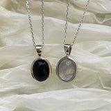 925 Silver Opal Necklace for Women