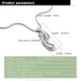 925 Silver Zircon Choker Pendant Necklace