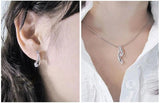 925 Silver Zircon Choker Pendant Necklace