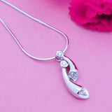 925 Silver Zircon Choker Pendant Necklace