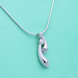 925 Silver Zircon Choker Pendant Necklace