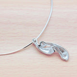 925 Silver Zircon Choker Pendant Necklace