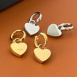 Heart Silver Chains Earring Necklace Set for Woman