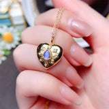 Heart Moonlight Pendant Necklace 925 Sterling Silver Jewelry
