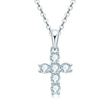 Serenity 0.6Ct Moissanite Cross Necklace S925 Sterling Silver