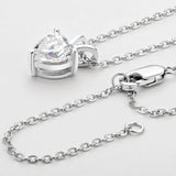 Heart-shaped Moissanite Necklace S925 Silver Plate Pt950 Pendant Chain
