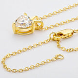 Heart-shaped Moissanite Necklace S925 Silver Plate Pt950 Pendant Chain