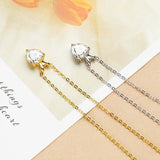Heart-shaped Moissanite Necklace S925 Silver Plate Pt950 Pendant Chain