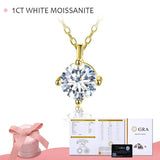 Multicolor Moissanite Diamond Pendant Necklace 925 Sterling Silver