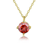 Multicolor Moissanite Diamond Pendant Necklace 925 Sterling Silver
