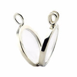 Large Floating Locket Silver Pendant 925 Sterling Silver Jewelry