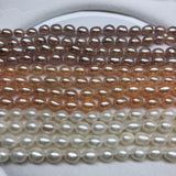Orange Purple Freshwater Pearl Necklace 7-8mm