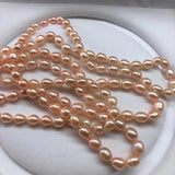 Orange Purple Freshwater Pearl Necklace 7-8mm
