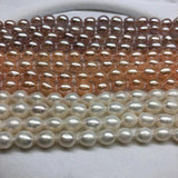 Orange Purple Freshwater Pearl Necklace 7-8mm