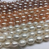 Orange Purple Freshwater Pearl Necklace 7-8mm