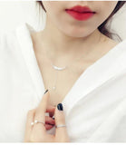 925 Silver Angel Pendant Zircon Clavicle Chain for Valentine Female
