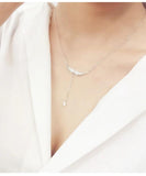 925 Silver Angel Pendant Zircon Clavicle Chain for Valentine Female