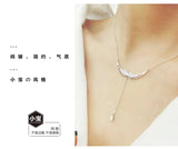 925 Silver Angel Pendant Zircon Clavicle Chain for Valentine Female