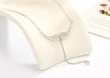 925 Silver Angel Pendant Zircon Clavicle Chain for Valentine Female