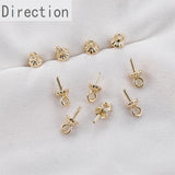 14K Package Protection Copper Plating Real Base Cap DIY Beads Pearl Cap Pendant