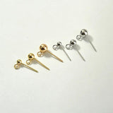 925 Silver Needle Hanging Bean Curd Ear Nail Diy Base 100 Lap Accessory Material