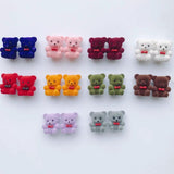 Japanese Flocking Bear Pendant Earrings Accessories