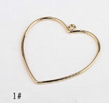 DIY Large Peach Heart Love Band Earrings Material