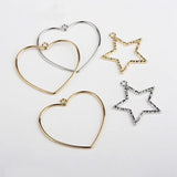DIY Large Peach Heart Love Band Earrings Material