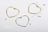 DIY Large Peach Heart Love Band Earrings Material