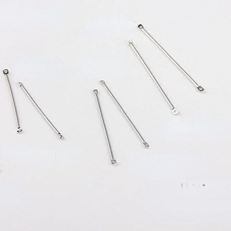 Geometric Earrings Electroplating Double Hole Round Rod Jewelry Material