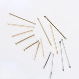 Geometric Earrings Electroplating Double Hole Round Rod Jewelry Material