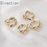 14k Baroque Geometric Square Pendant DIY Hand-Eared Pendant Material Accessories