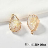 Crystal-like Ore Shell Resin Pendant for DIY Earrings