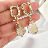 Crystal-like Ore Shell Resin Pendant for DIY Earrings