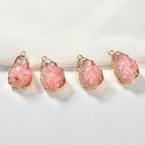 Crystal-like Ore Shell Resin Pendant for DIY Earrings