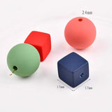 Rubber Paint Stereo Round Macaroon DIY Sweater Chain Necklace Jewelry