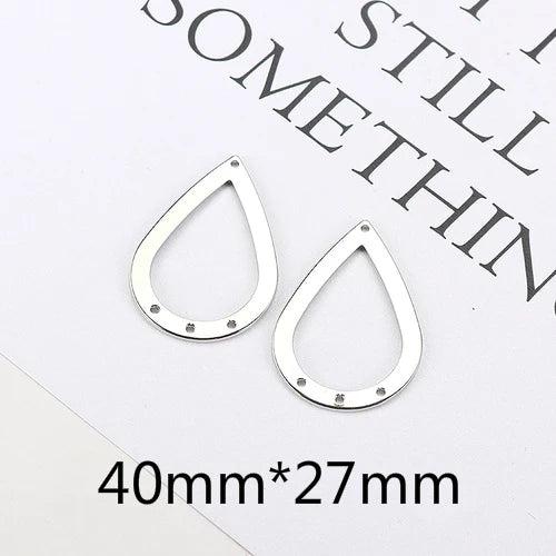DIY Porous Stud Earring Accessories, Wrapped in Material