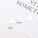 DIY Porous Stud Earring Accessories, Wrapped in Material