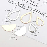 DIY Porous Stud Earring Accessories, Wrapped in Material