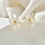 Acrylic Immortal Flower Ear Studs DIY Accessories 10pcs