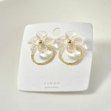 Acrylic Immortal Flower Ear Studs DIY Accessories 10pcs