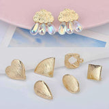 Alloy Hanging Earrings Love Clouds Oval Ear Acupuncture DIY Hand Accessories