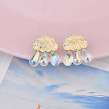 Alloy Hanging Earrings Love Clouds Oval Ear Acupuncture DIY Hand Accessories