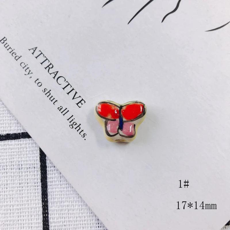 Colorful Butterfly Clay Bead DIY Jewelry Accessories