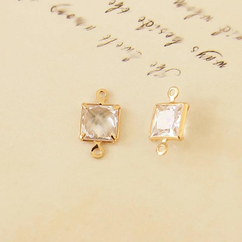 Copper-Clad Zircon Pendant DIY Jewelry Material